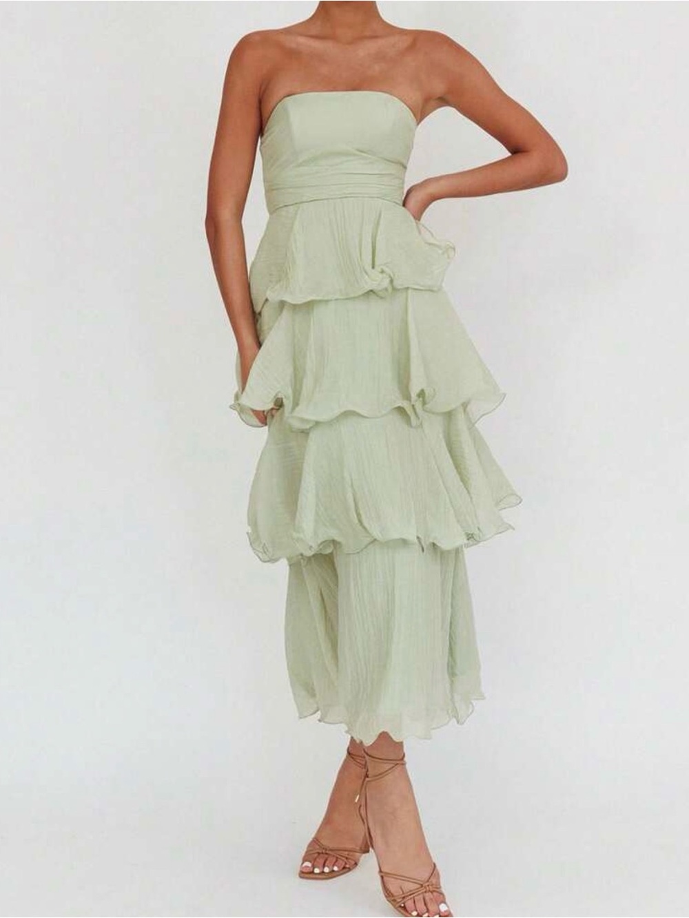 SHEIN Ruffle Tube Top Dress